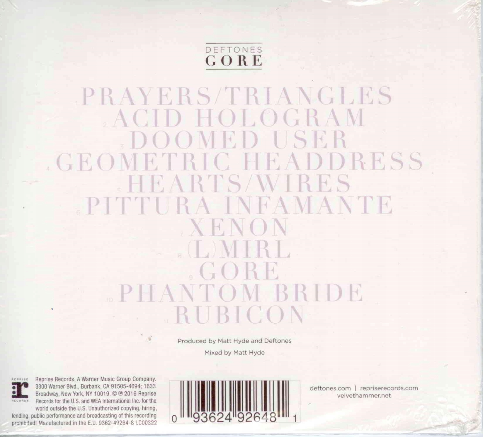 DEFTONES-Gore-CD-EAN-GTIN-0093624926481