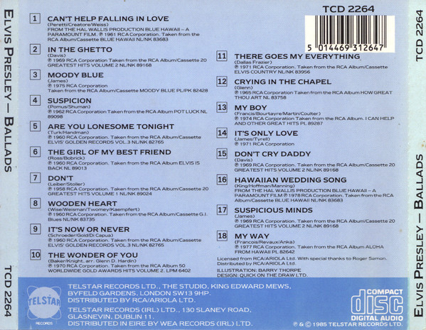 telstar records TCD2264s