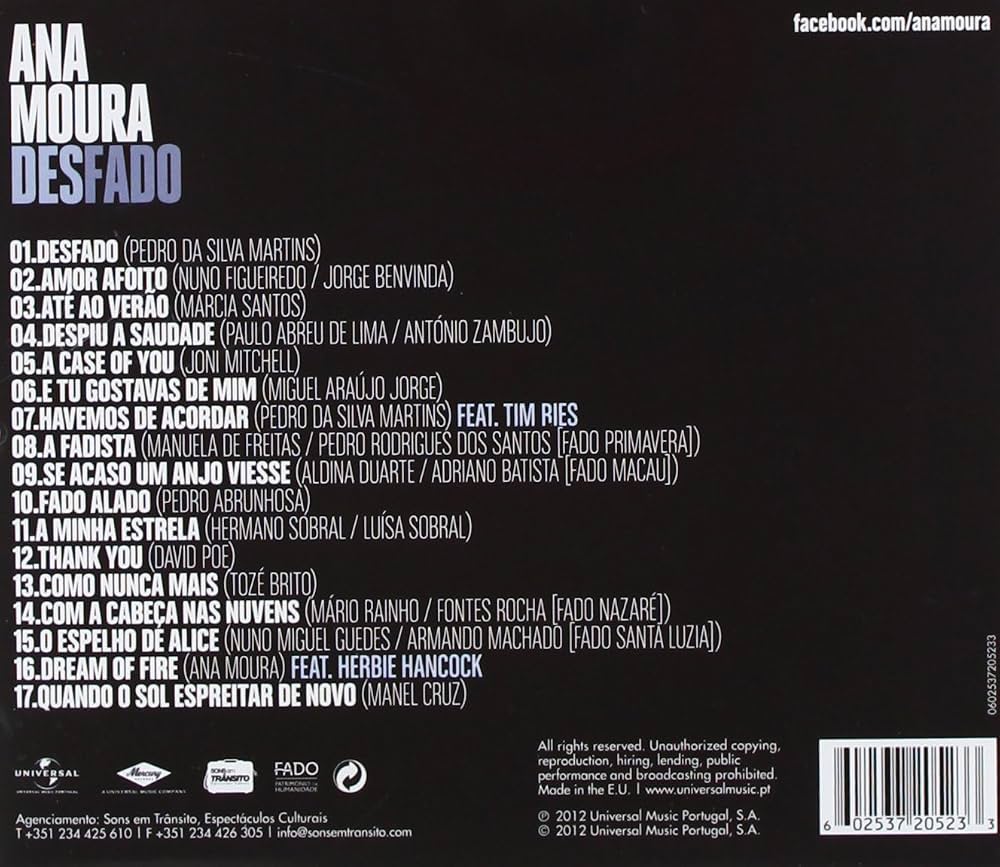 Ana Moura Desfado (CD) 2012 17